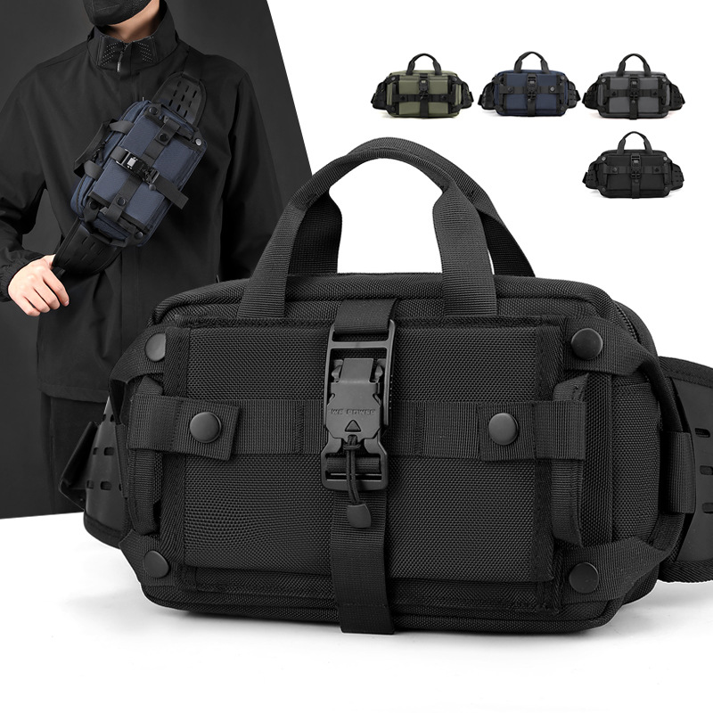 WEPOWER's new men's cross-border waist bag, casual and trendy crossbody bag, outdoor sports chest bag, waterproof single-shoulder bag full figure