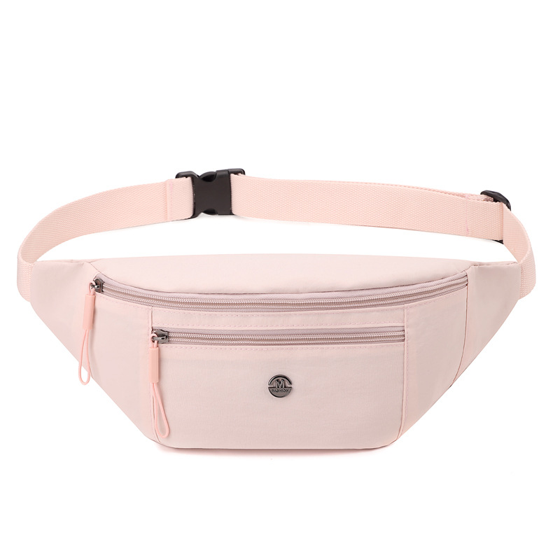 New sporty and casual waist bag for outdoor storage, simple solid color women's chest bag, crossbody backpack wholesale Item Picture
