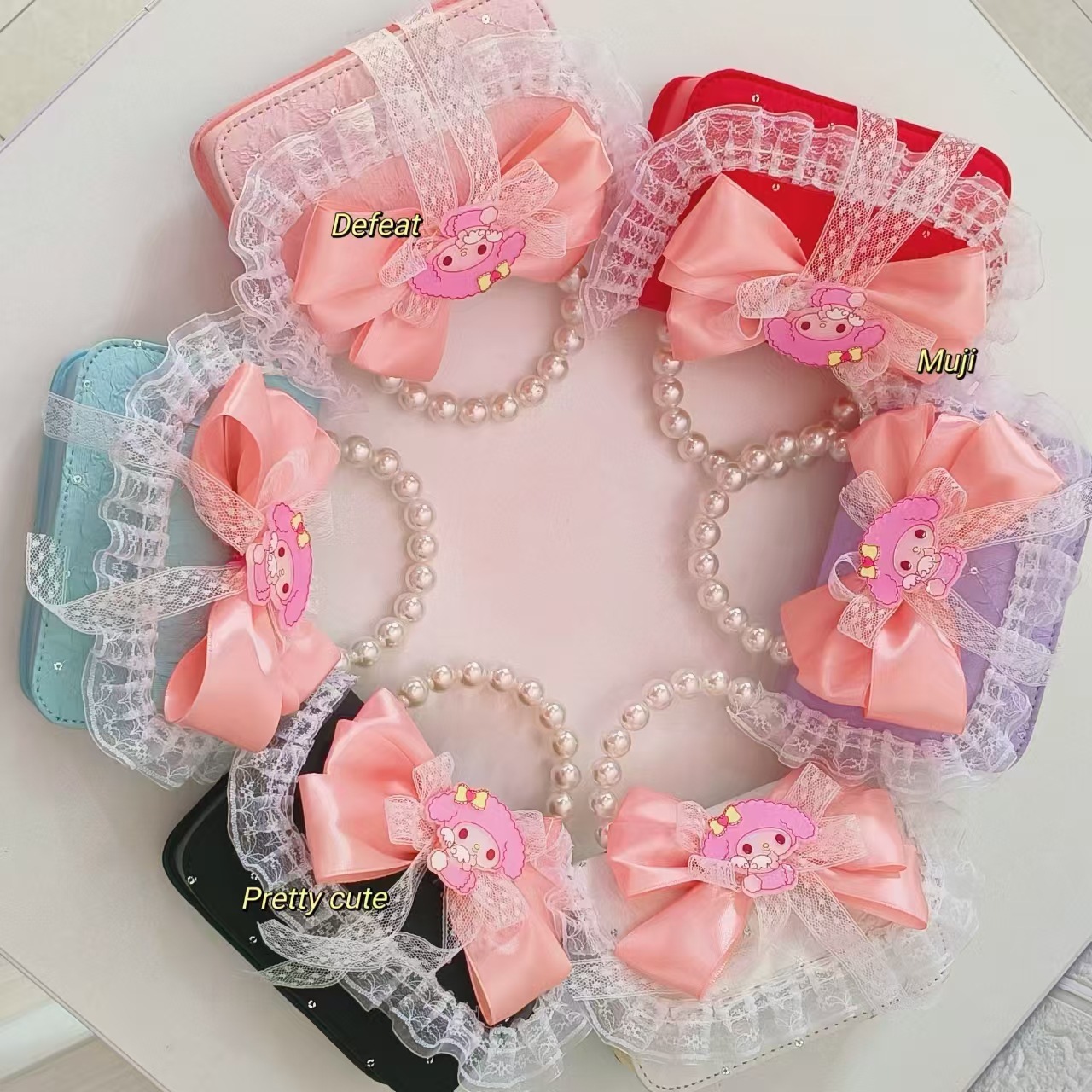 Bow children's bag, pearl handbag, single-shoulder crossbody bag, loose change accessory bag, Melody cartoon princess bag Application Scenario