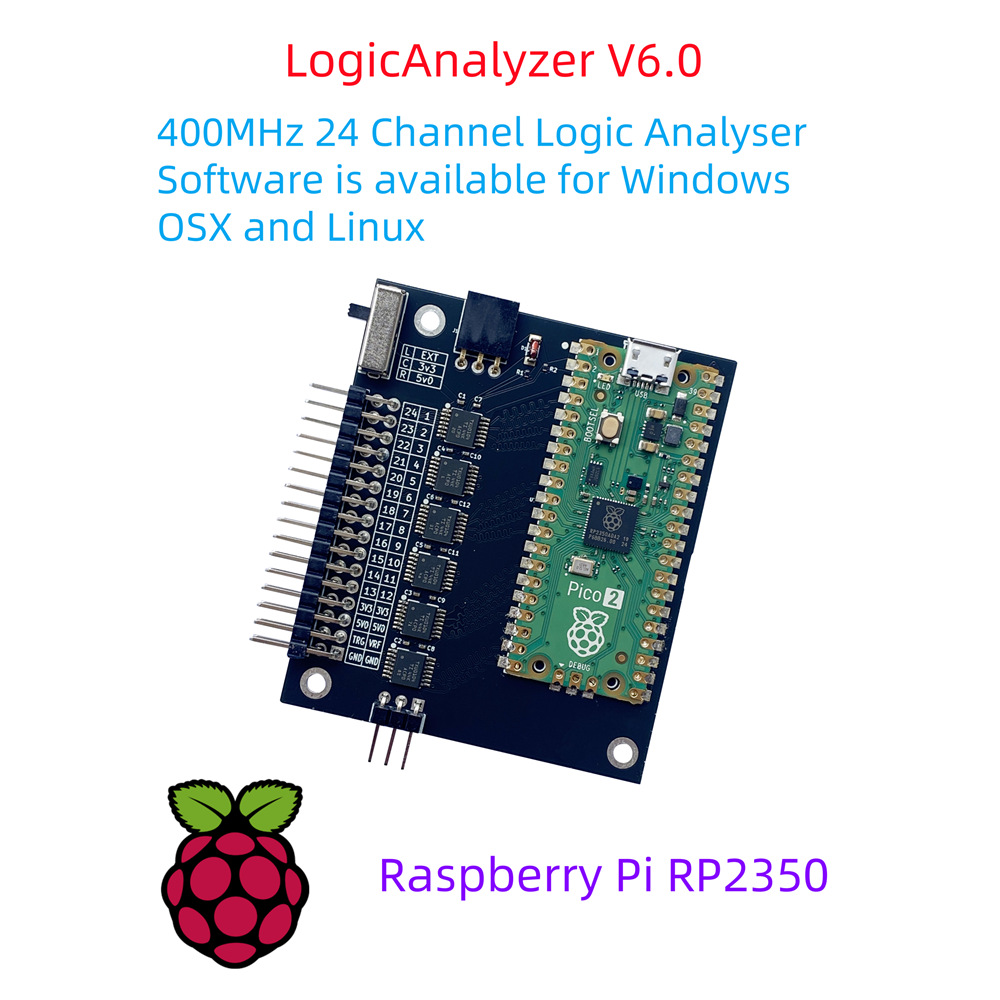 LogicAnalyst V6.0 400 MHZ 24-channel logic analysis is compatible with WindowsNSX and Linux full figure
