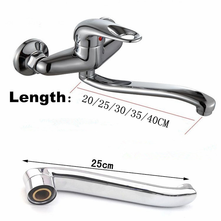 Kitchen water pipe universal faucet accessories, bathtub faucet extended outlet pipe nose G1/2 4-inch pipe international standard full figure