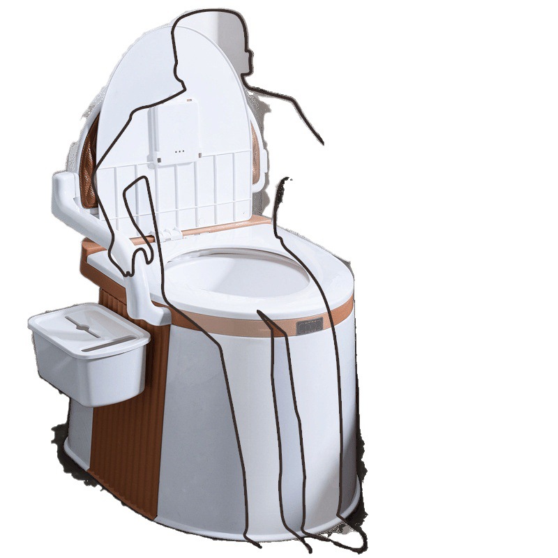 Toilet for the elderly at home, toilet chair, bedroom, adult, pregnant and postpartum toilet, mobile toilet, rural and rural areas Item Picture