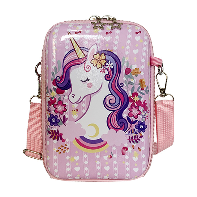 Cartoon, anime, colorful unicorns, cute baby boy single-shoulder bag, girl summer walk and shopping crossbody bag, trendy bag Item Picture