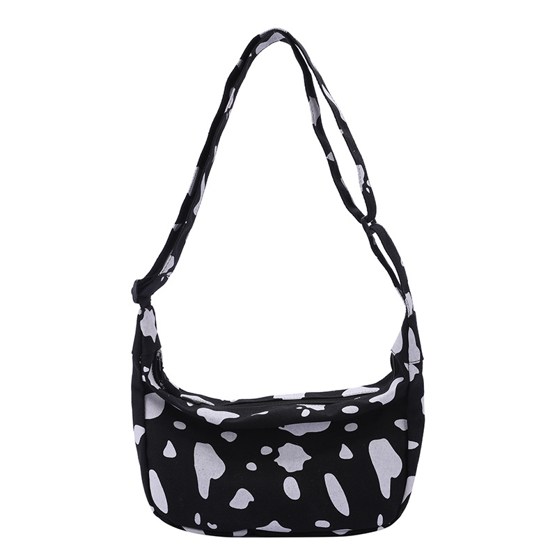 Cute girl single-shoulder bag 2024 New style Korean Instagram cow crossbody bag for women, Japanese Harajuku canvas bag wholesale Item Picture
