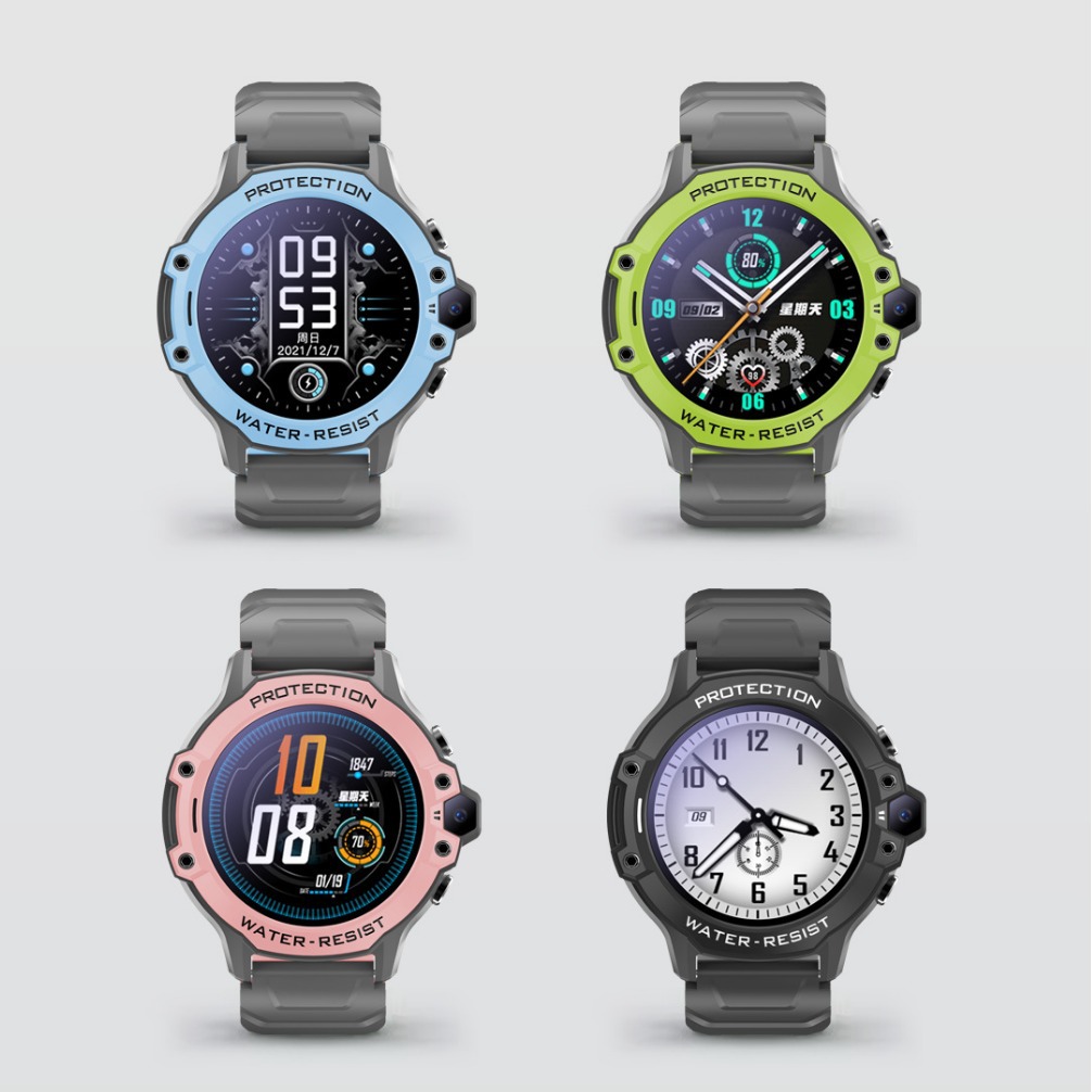 Guardian C9 Sporty Style 4G children's phone with full network compatibility, positioning, waterproof circular display, large battery and loud noise Specification drawing