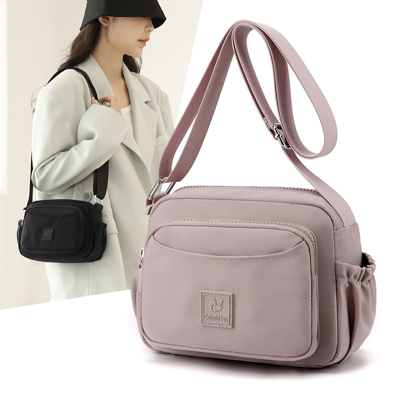 Colorful Fox Ladies' portable phone Bag, Japanese style simple multi-layer single-shoulder bag, fashionable and trendy crossbody bag full figure