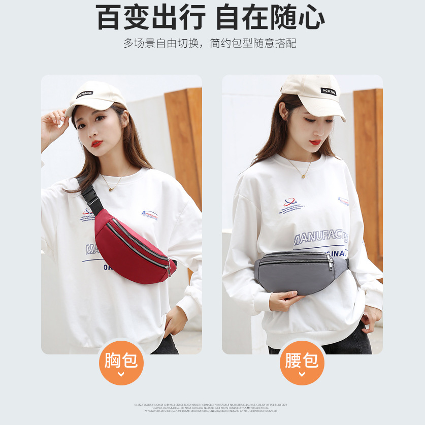 Female bag Messenger bag: Lady waist bag Mobile phone crossbody bag Water repellent bag waist pack Application Scenario