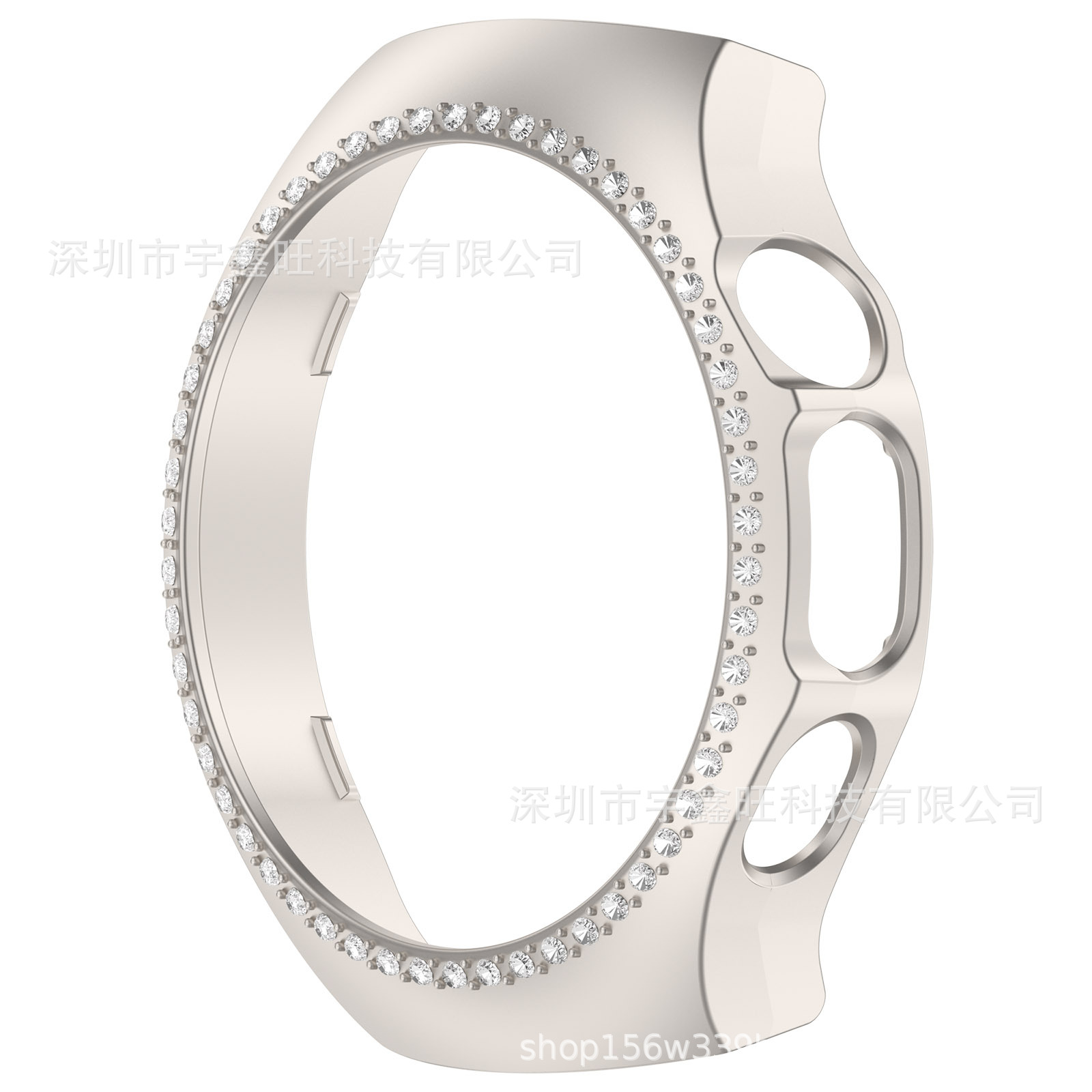 Applicable to Huawei watch5 diamond-encruted protective case, 42/46MM watch case, single-row diamond-encruted hollow case, PC semi-enclosed case Item Picture
