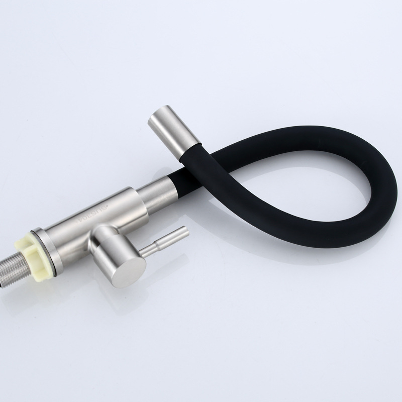 304 stainless steel color tube kitchen sink faucet, single-cooling universal rotating sink sink faucet Specification drawing