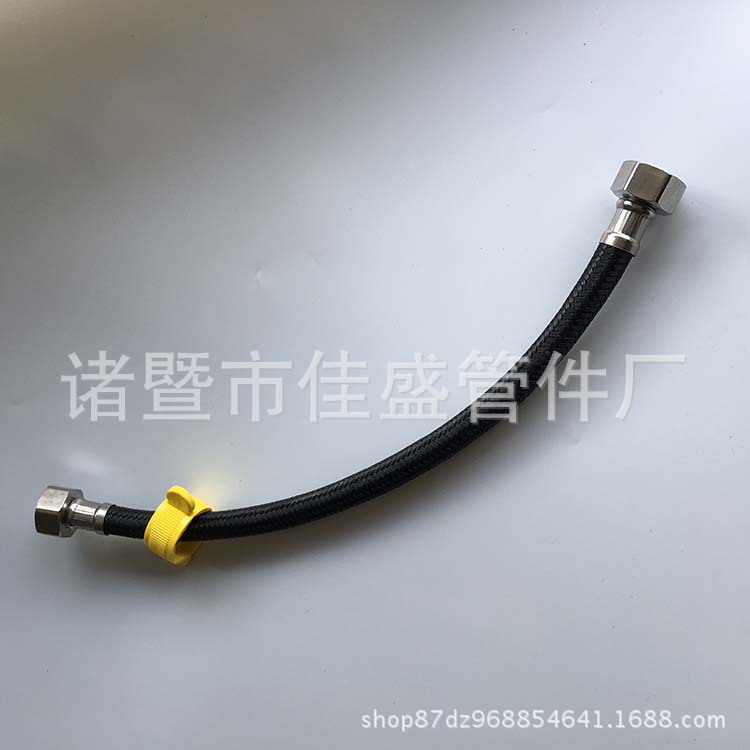 Factory direct sales volume, high price, 4-point all-black nylon hose, kitchen, toilet, washbasin, water inlet pipe Application Scenario