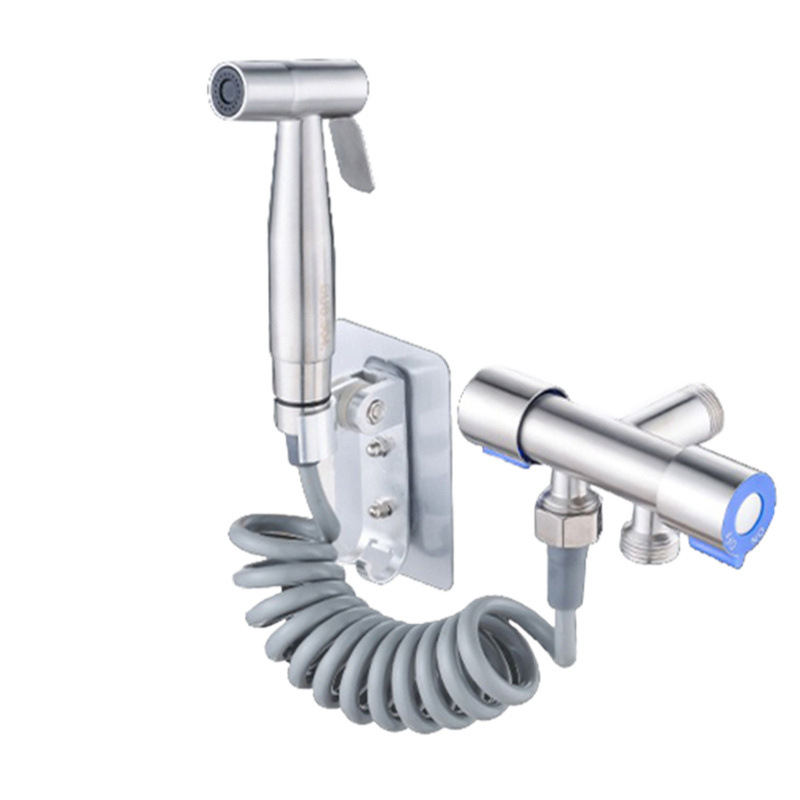 Toilet spray gun flushing device, one inlet and two outlets Angle valve, telescopic water pipe hose, bathroom feminine washing nozzle, faucet Item Picture