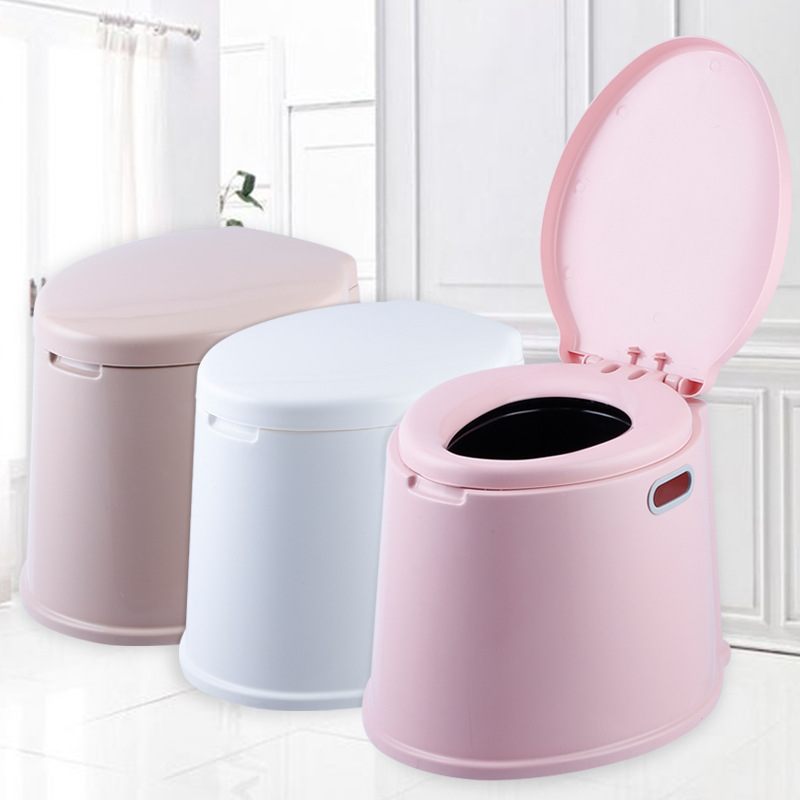 Portable toilet seat for the elderly, movable toilet for pregnant women, adult household plastic toilet seat full figure