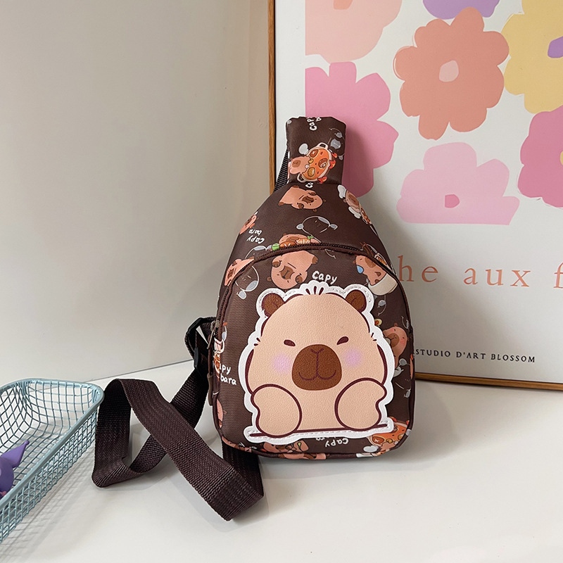 New children's chest bag, cartoon crossbody bag for kids, cute kindergarten backpack, cartoon print, stylish single-shoulder bag, trendy Application Scenario