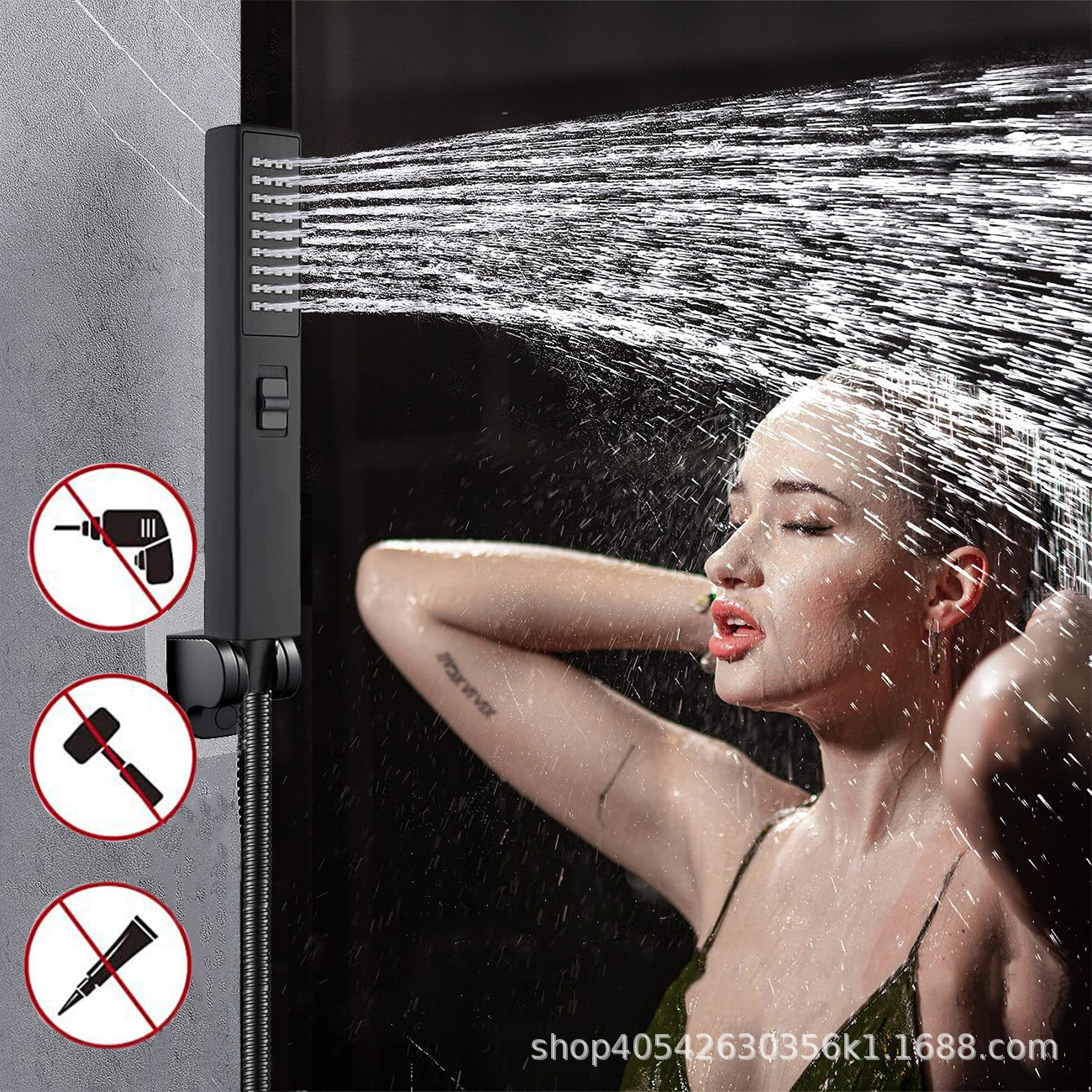 Hot-selling 8/10/12-inch stainless steel top-spray multi-functional handheld shower head set with a spray gun for home use Item Picture