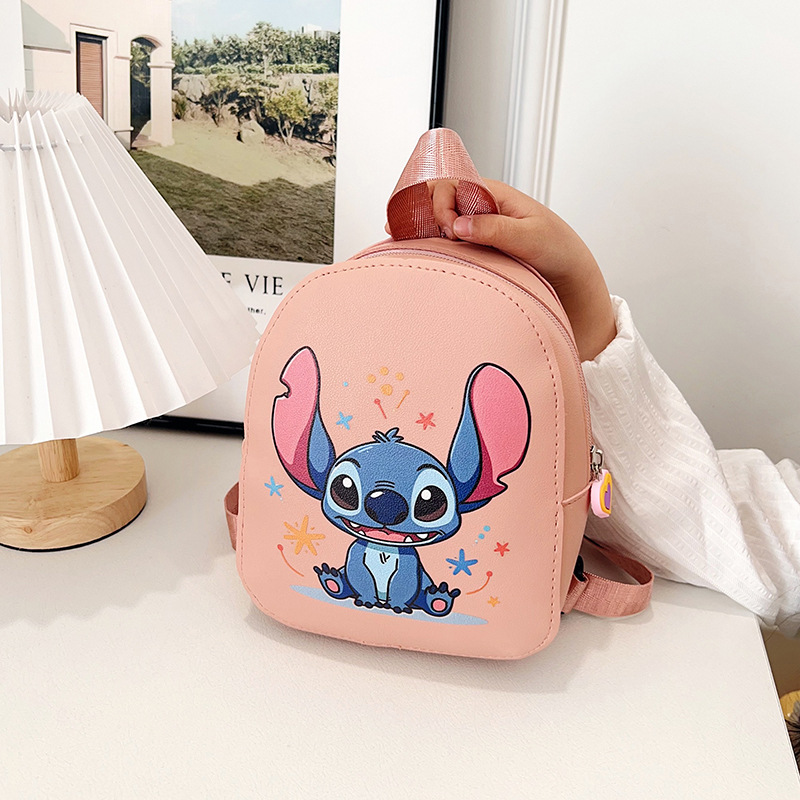 The new summer 2025 backpacks for children and girls are cute small backpacks and backpacks. The pink girls' printed bags are trendy details Picture