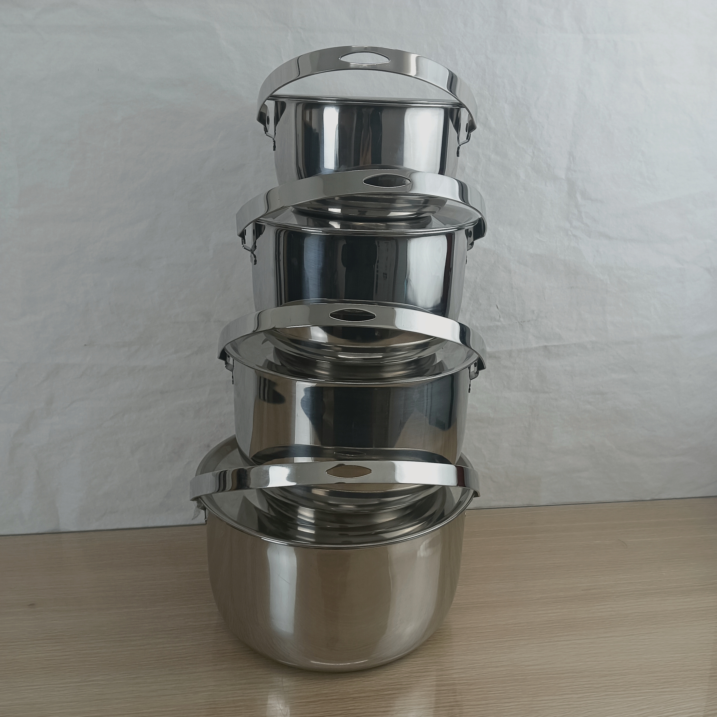 DF68825 cooking pot, 304 stainless steel basin with lid, household oil basin, flavor cup, commercial round basin, deep oil basin, DF TRADINGHOUSE Specification image