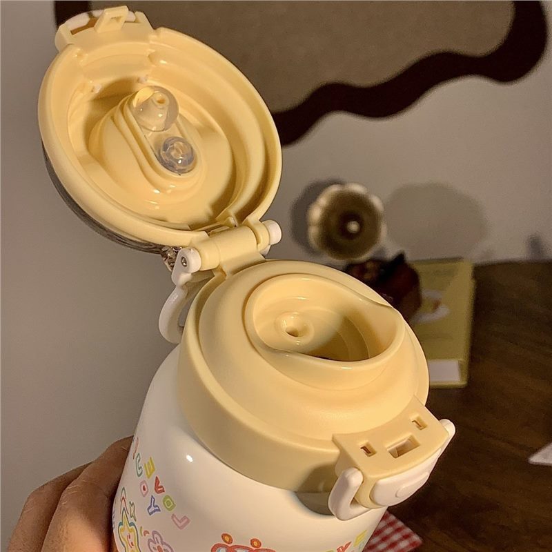 【 Hot Sales in the Store 】 Cute 316 new stainless steel insulated cup, portable for students, high appearance level, large capacity for double drinking Specification drawing