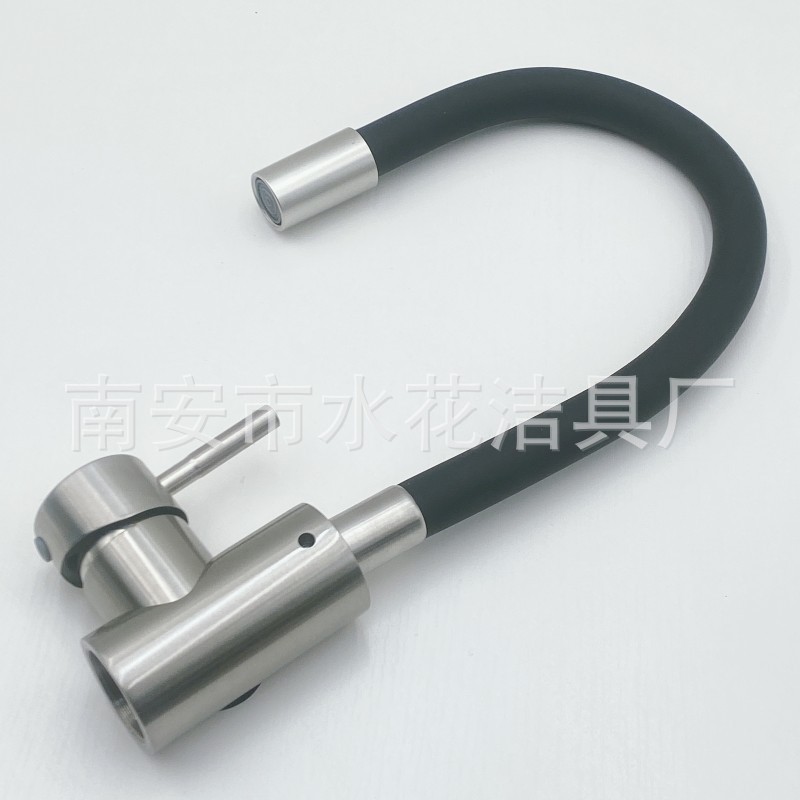 304 stainless steel kitchen silicone tube faucet, black universal rotatable sink, hot and cold water faucet Application Scenario