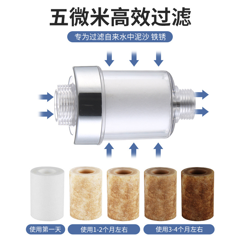 Factory direct sales of anti-splash faucet filter, dechlorination PP cotton tap water purifier, sanitary home water filter for water purification details Picture