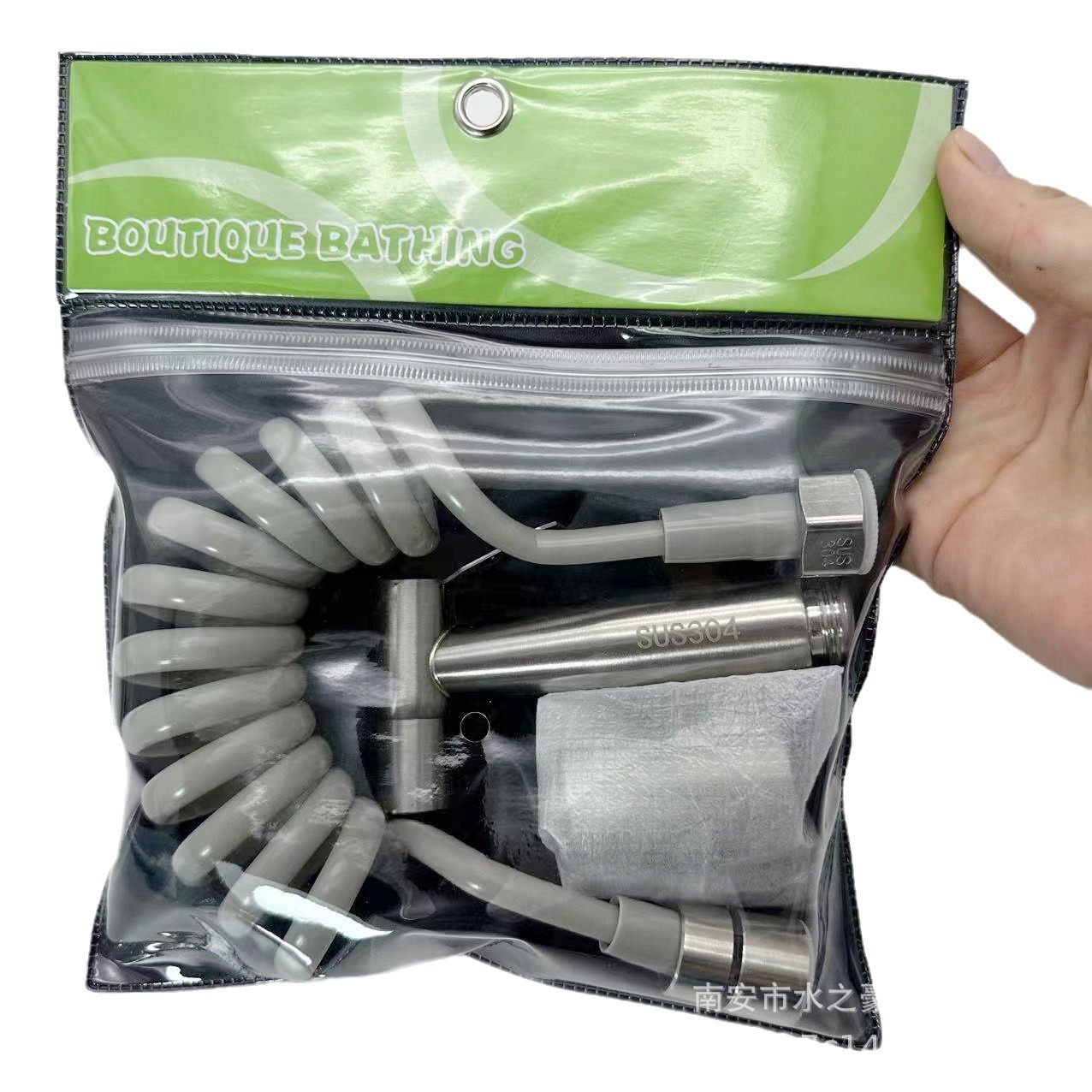 Stainless steel spray gun, toilet spray gun, hanging bag set, toilet companion, pressurized water gun, flushing nozzle Item Picture