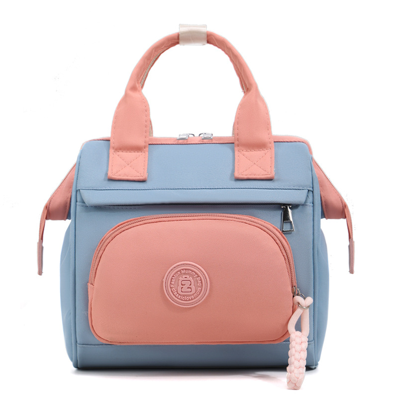 A portable small bag for women, a light backpack for shopping and commuting, fashionable Oxford fabric, a backpack for strolling kids, a mommy bag, a baby bag details Picture