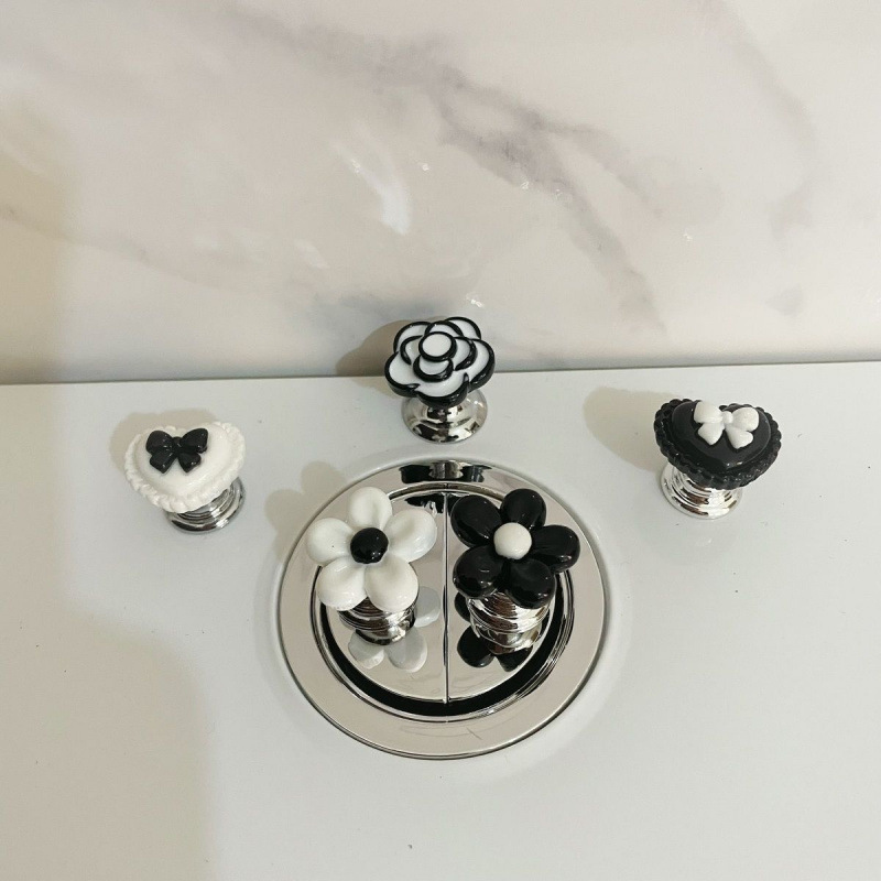 Nail art toilet press button, Xiaoxiangfeng color series creative special bathroom water tank switch flush press accessory Specification drawing