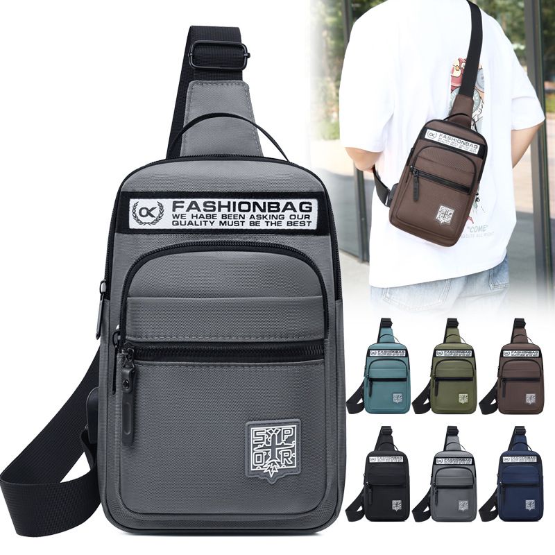 A new trend of men's Korean-style casual business single-shoulder crossbody bag and multi-functional outdoor sports backpack for cross-border foreign trade full figure