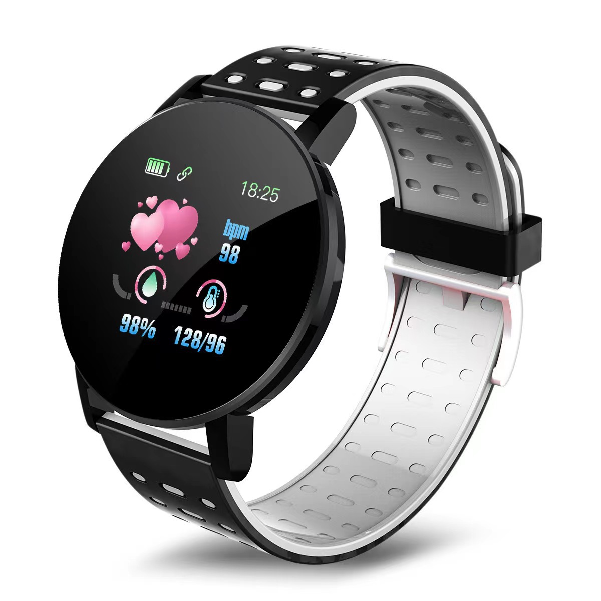 NFC access Control 119plus smart bracelet, step count, heart rate, blood pressure, blood oxygen, sleep monitoring, sports waterproof bracelet Item Picture