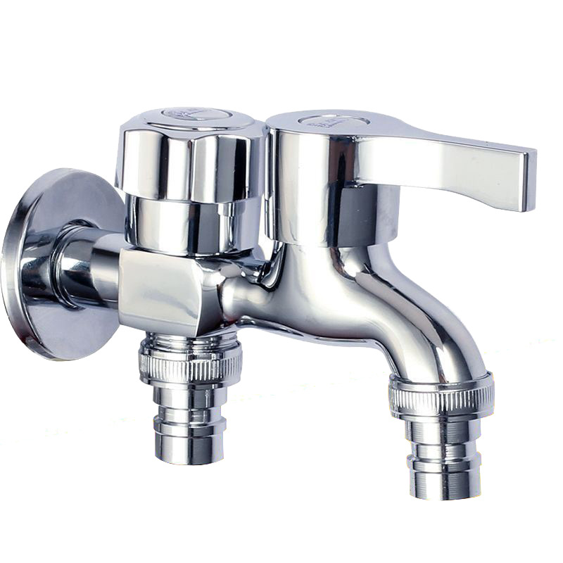 Wholesale multi-functional faucet, dual-use, one-in-two-out, quick-opening, multi-head, dual-water outlet, one-minute and two-out washing machine faucet Item Picture