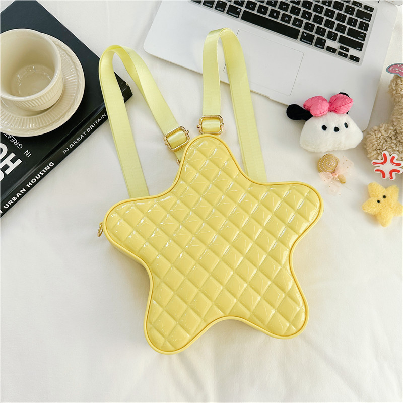 2025 New style fashionable star Backpack, diamond-shaped PVC jelly bag, fresh and sweet campus ladies' backpack Application Scenario