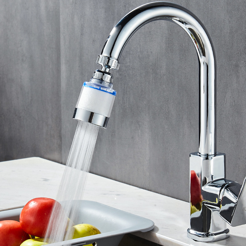 Household faucet filter, splash-proof shower head water filter, universal kitchen tap water pressurization, delayed rotating nozzle details Picture