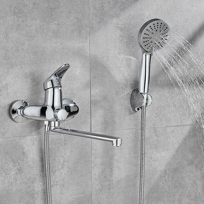 ✅ cross-border foreign trade central Asia, Eastern Europe, Russia bathtub faucet triple mixing valve shower head set shower faucet full figure