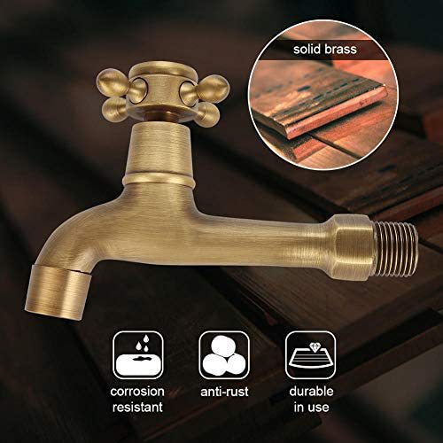 Copper antique European style retro 4 points 6 points single-cooling washing machine faucet mop sink extended faucet faucet nozzle bathroom Specification drawing