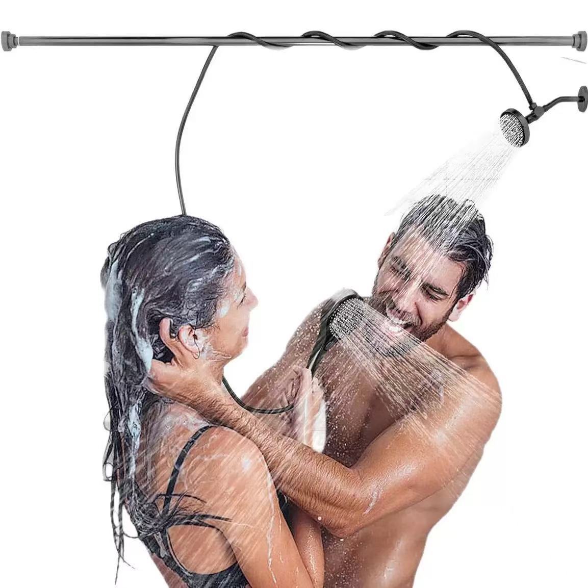 Amazon Bestseller 3 Function Handheld Showerhead 8/10/12-inch Elegant Black shower head Set wholesale full figure