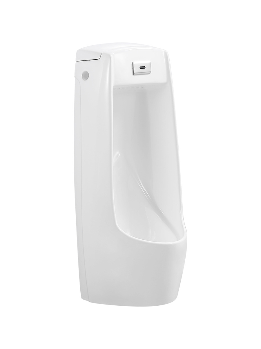 Vertical automatic sensor urinal, ceramic integrated household engineering floor drainage urinal, men's floor-standing urinal Item Picture