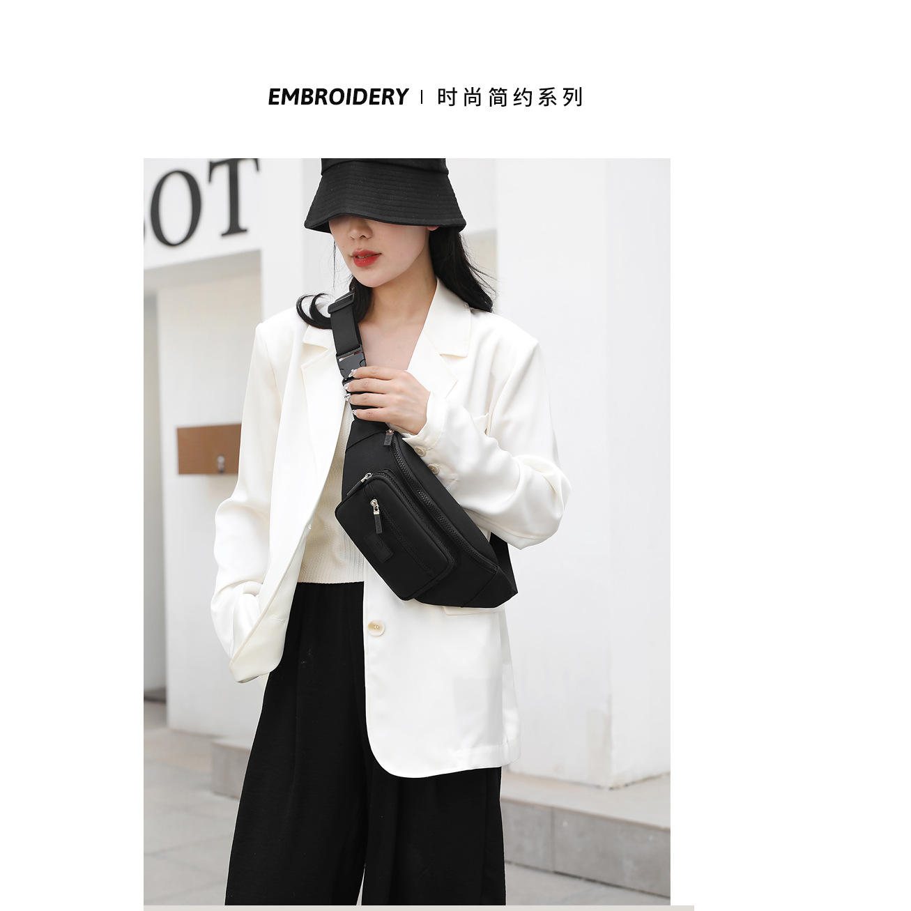 Cross-border sporty fashion versatile waist bag, women's coin purse, new belt, multi-functional trendy crossbody bag, casual Japanese style details Picture
