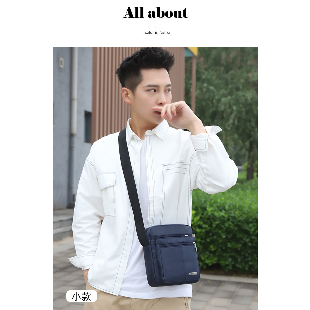 Simple and fashionable crossbody bag, single-shoulder bag, men's Oxford cloth, large-capacity work computer bag, business bag Application Scenario