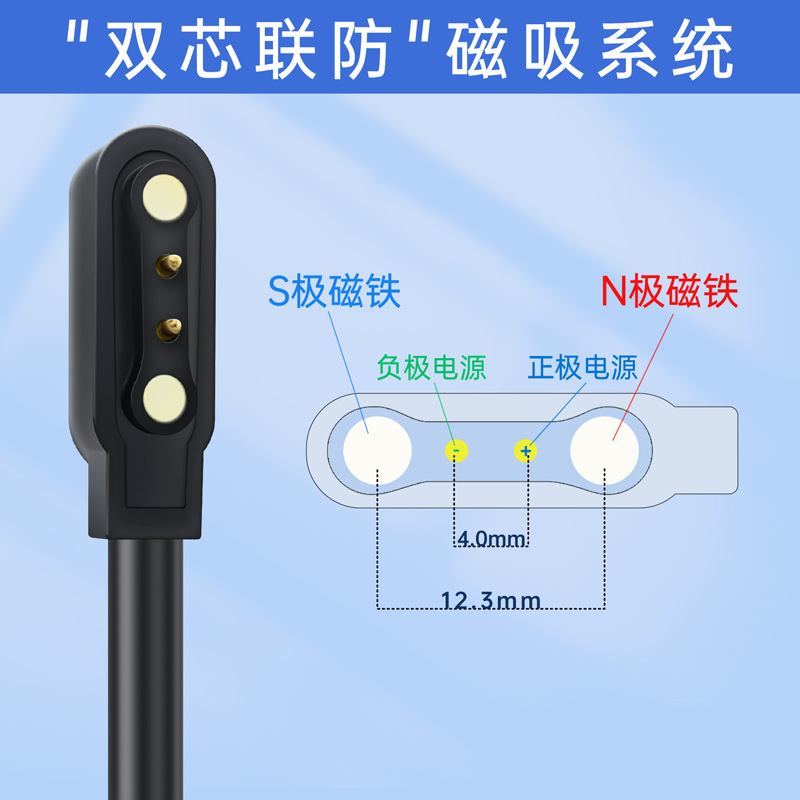 2-pin 4mm watch LS05 charging cable W26/RS4 LS16 magnetic wire toothbrush juice cup juicer charger Application Scenario