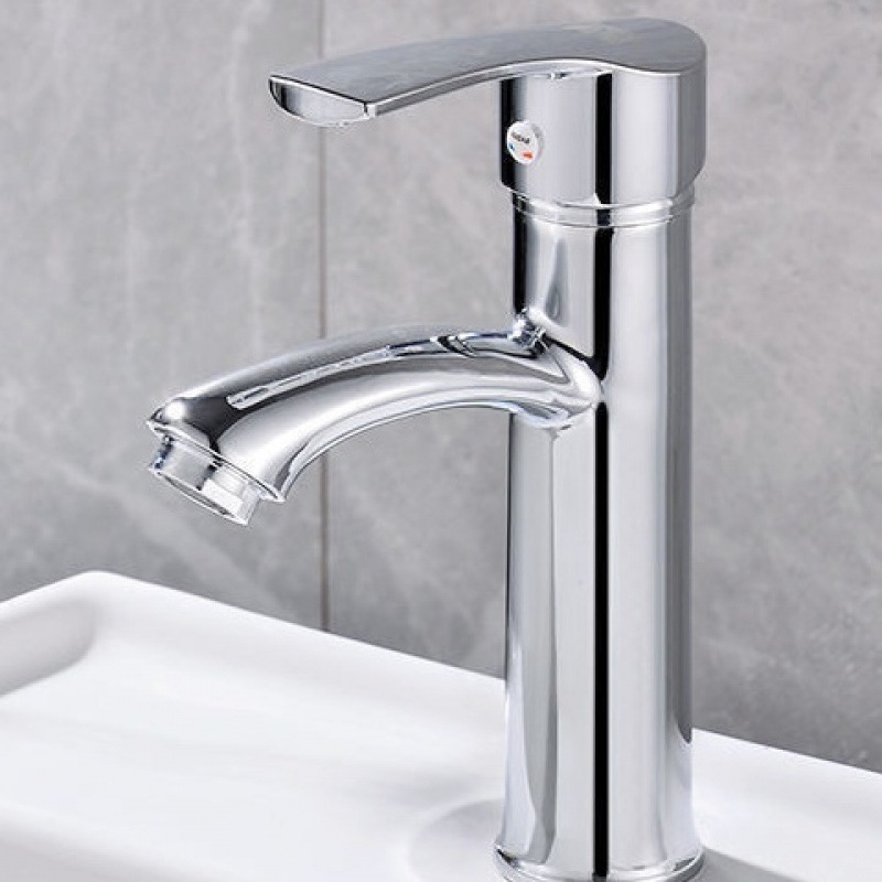 Washbasin faucet, all-copper hot and cold switch, washbasin, ceramic basin, countertop basin, hot and cold pull, bathroom faucet details Picture