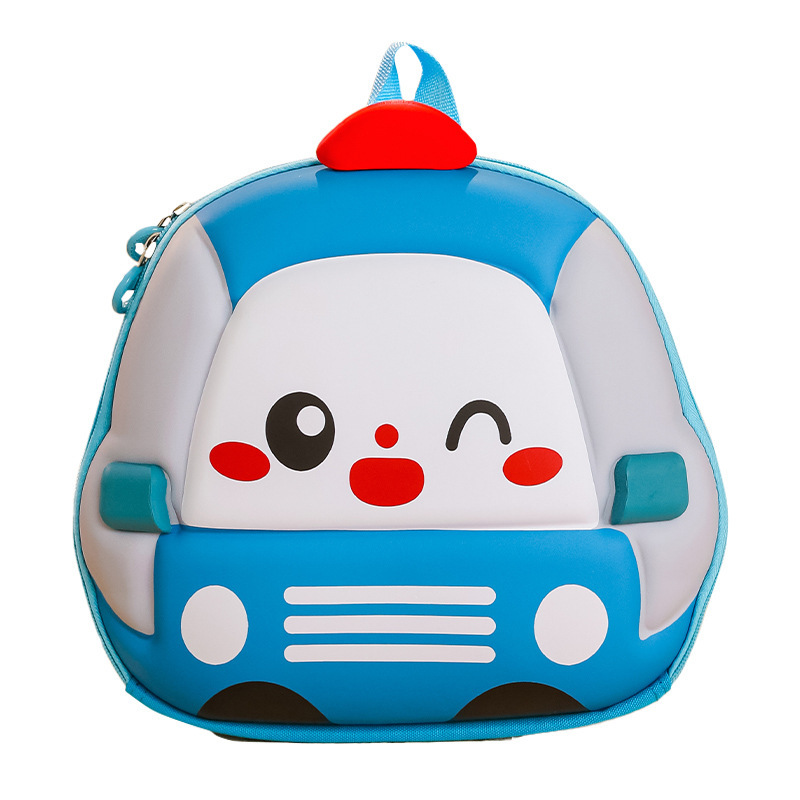 2025 Summer New cute car children's bag, cartoon 3D hard shell kindergarten schoolbag, lightweight backpack Item Picture