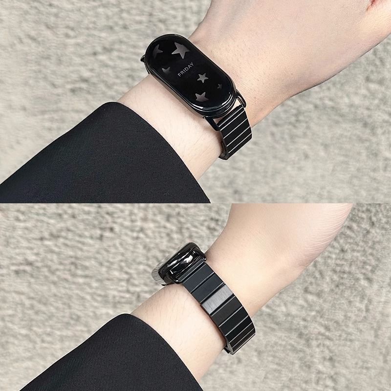Compatible with the Mi Band 8/9 wristband nfc for both men and women, one 8/9 generation NFC can replace the stainless steel business model shell watch Item Picture