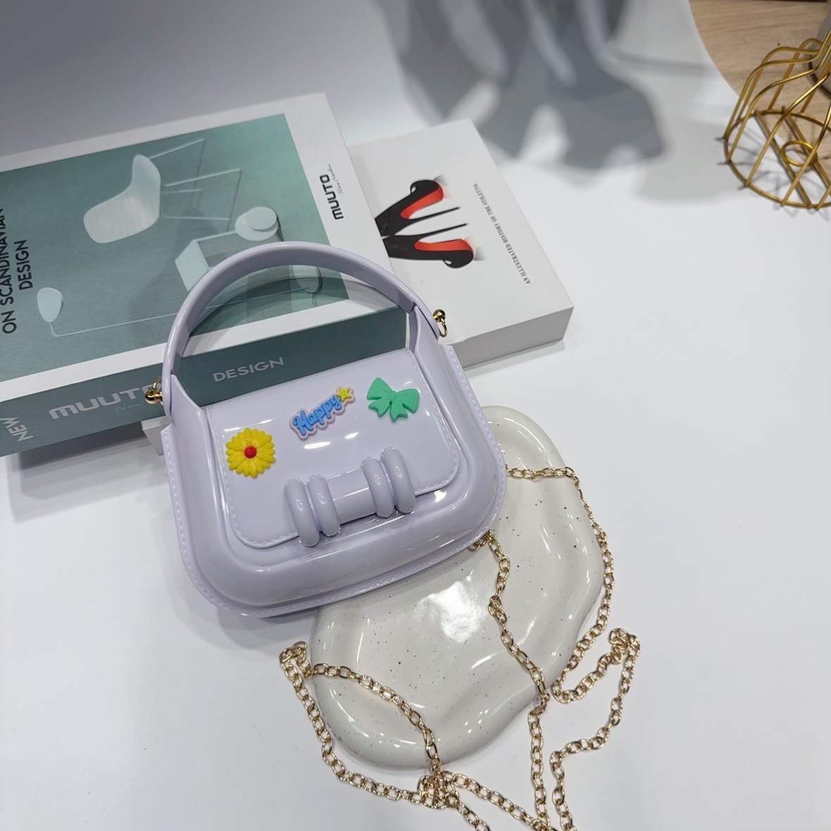 2025 Cross-border New best-selling jelly bag, hand-held bag, shoulder crossbody children's PVC bag, DIY children's bag Item Picture