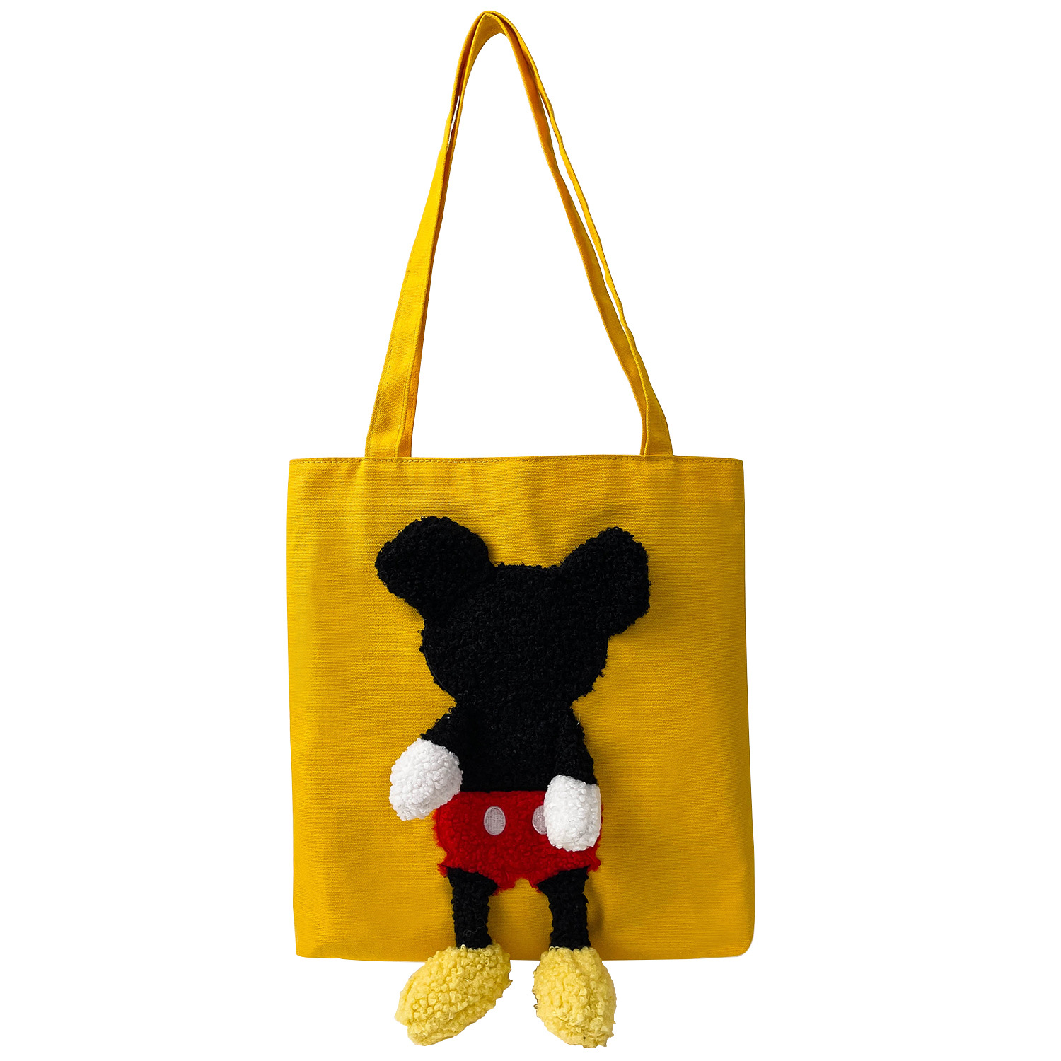 Korean-style retro single-shoulder bag for girls, Japanese-style Harajuku cute cartoon student hand-held class bag, fashionable canvas bag Item Picture