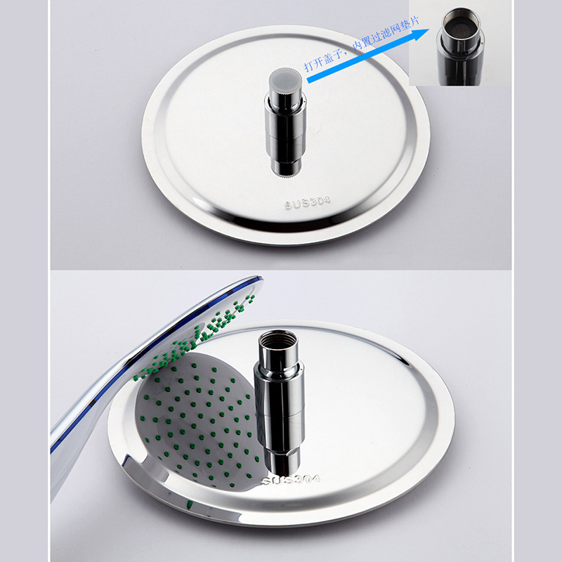 Ultra-thin universal high-pressure shower head, showerhead, top shower head, 304 stainless steel top shower head Specification drawing