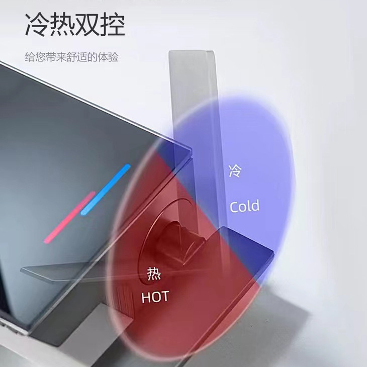 The kitchen is equipped with a universal all-copper digital display hot and cold sink faucet that can be pulled out like a flying rain waterfall details Picture
