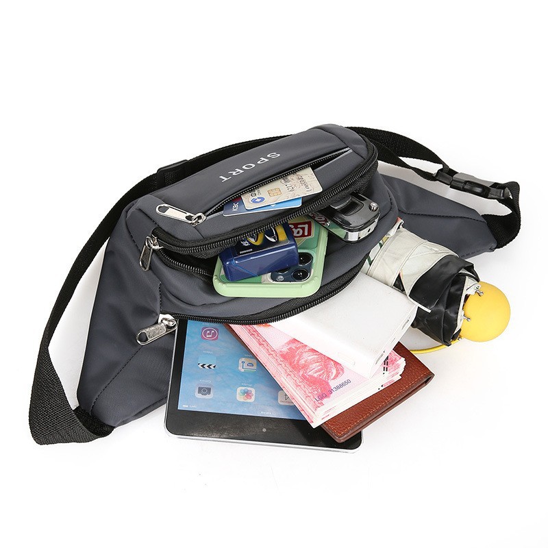 New waist bag for men and women, multi-functional outdoor sports, large-capacity mobile phone bag, casual and fashionable, commuting and travel coin purse details Picture