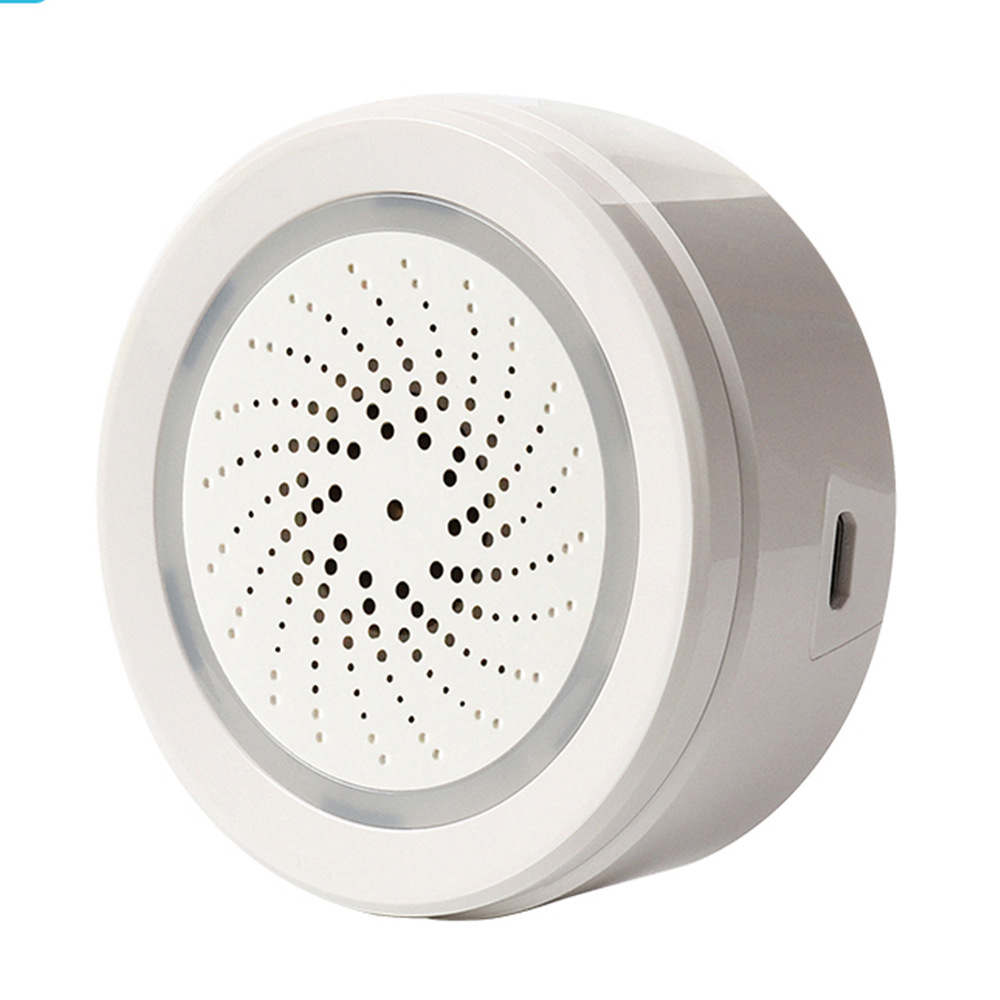 Cross-border intelligent three-in-one sound and light alarm, graffiti wifi temperature and humidity sound and light sensor on-site alarm Item Picture