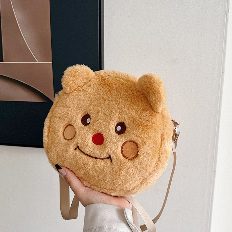 New portable cat doll bag, plush toy crossbody bag, women's single-shoulder Instagram popular cartoon bag, wholesale coin purse full figure
