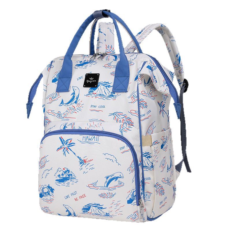 Mom Bag, baby bag, large-capacity, lightweight and fashionable for going out, new multi-functional double-shoulder mom bag Item Picture