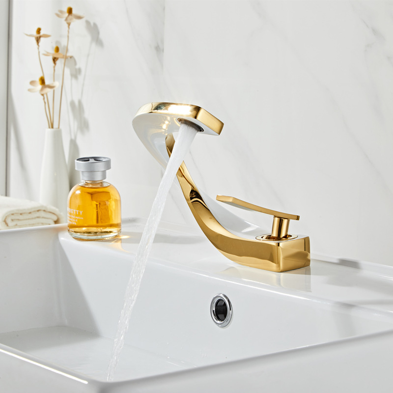 All-copper washbasin faucet, cold and hot water, bathroom washbasin, surface basin, countertop basin, washbasin, household faucet Specification drawing